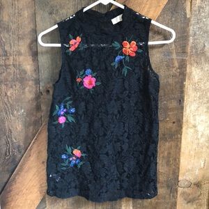 LOFT mock neck tank top